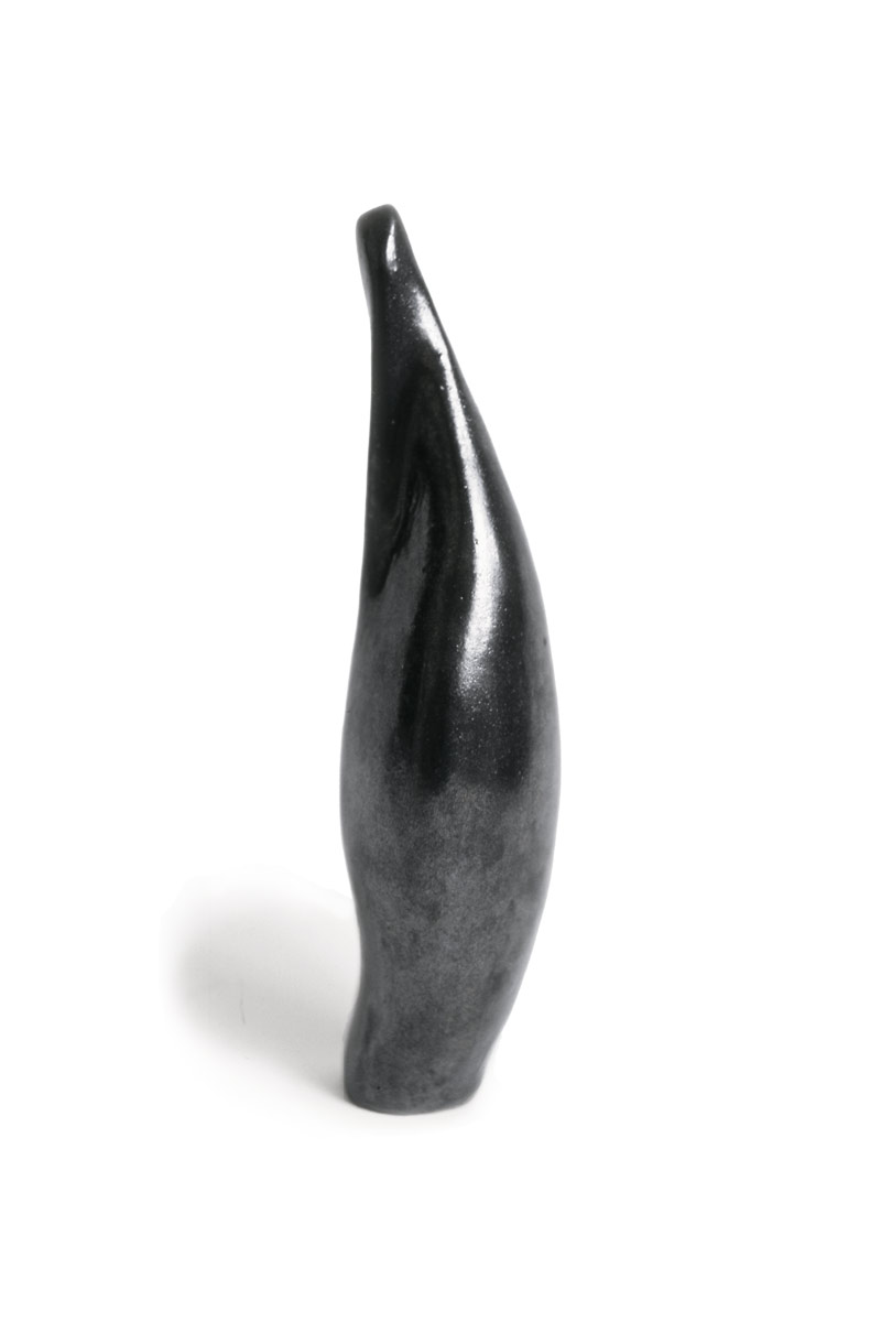 A Man Looking Back, 2005, Ceramic, H.6.75 in. / 17 cm [#SS05SC011]