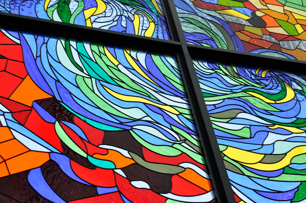 2011, Stained Glass Window Design For a Private House. Manufacturer: Spectrum Glass Company