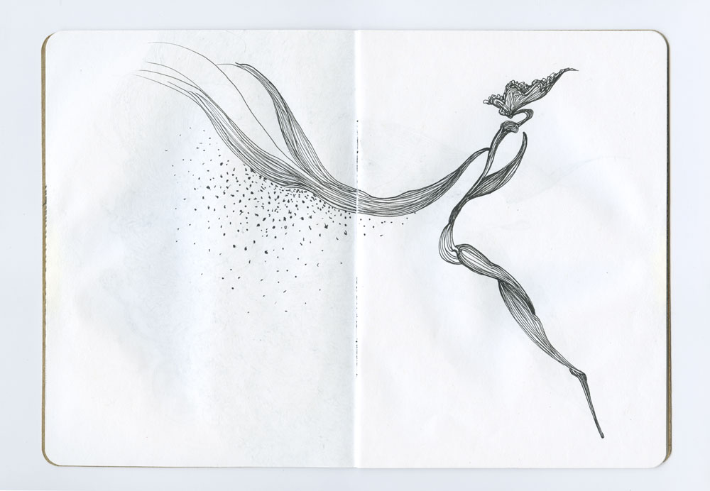 The Sketchbook Project 2012, Pen on Paper, 5.25 x 7.25 in.  /  13.3 x 18.4 cm [#SS12DW010]