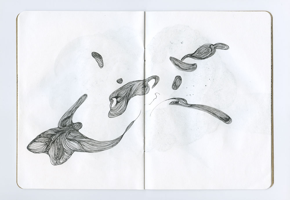 The Sketchbook Project 2012, Pen on Paper, 5.25 x 7.25 in.  /  13.3 x 18.4 cm [#SS12DW010]