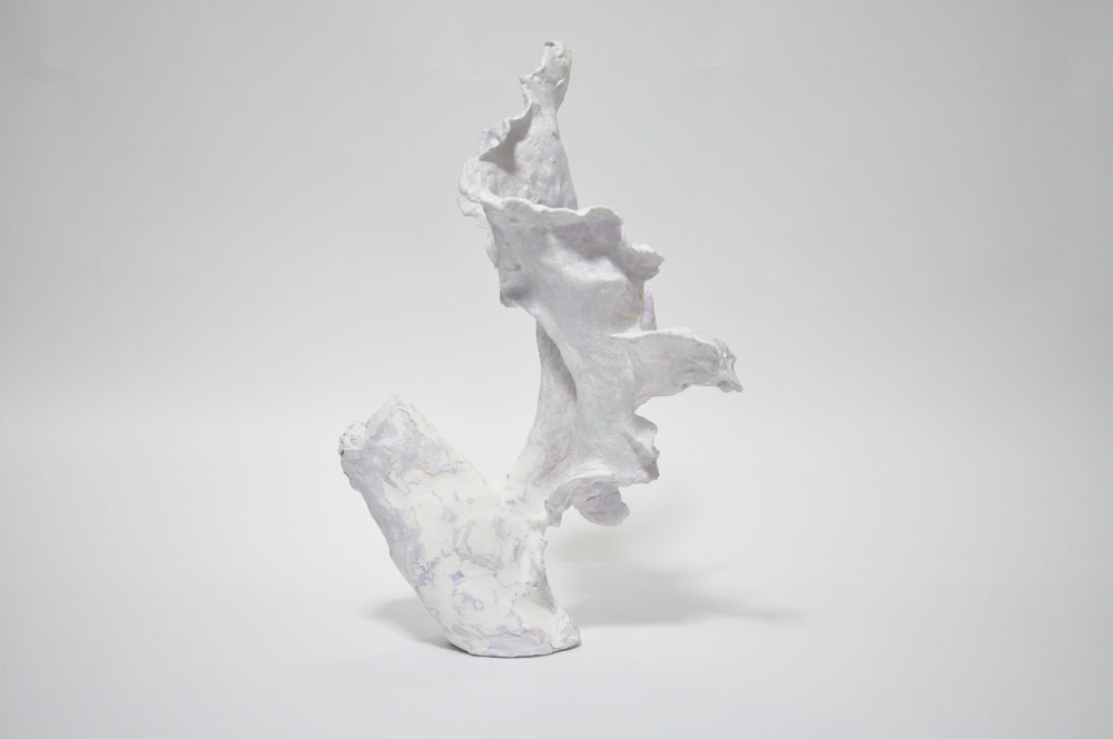 Figure, 2012, Acrylic on Clay, 16.7 x 5.3 x 11.8 in. / 42.5 x 13.5 x 30 cm [#SS12SC003]