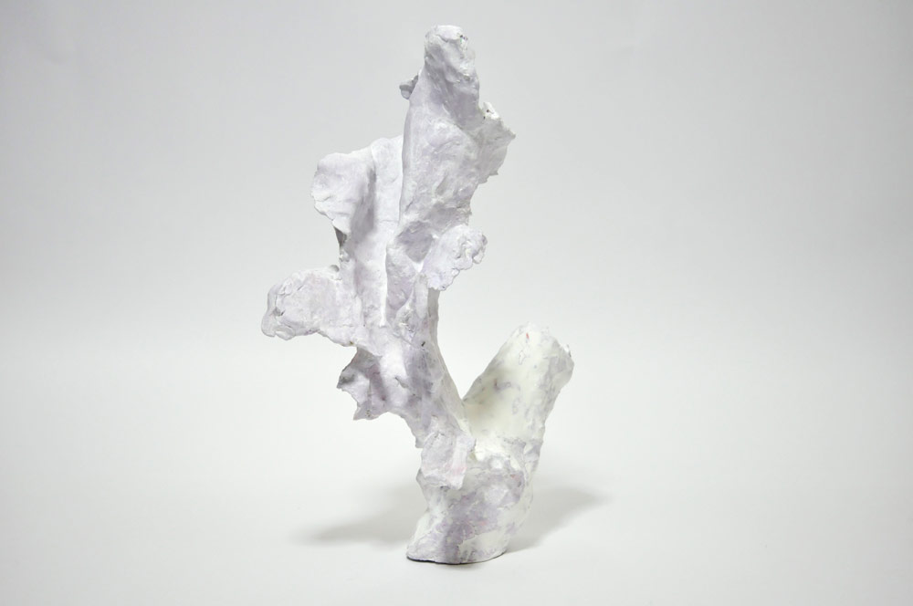 Figure, 2012, Acrylic on Clay, 16.7 x 5.3 x 11.8 in. / 42.5 x 13.5 x 30 cm [#SS12SC003]