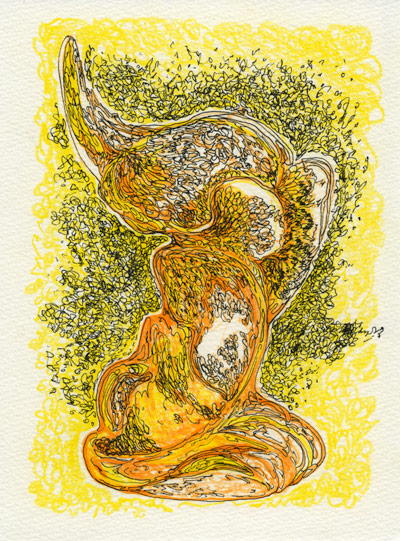 Untitled, 2012, Pen and Colored Pencil on Paper, 4.75 x 6.5 in. / 12 X 16.5 cm [#SS12DW005]
