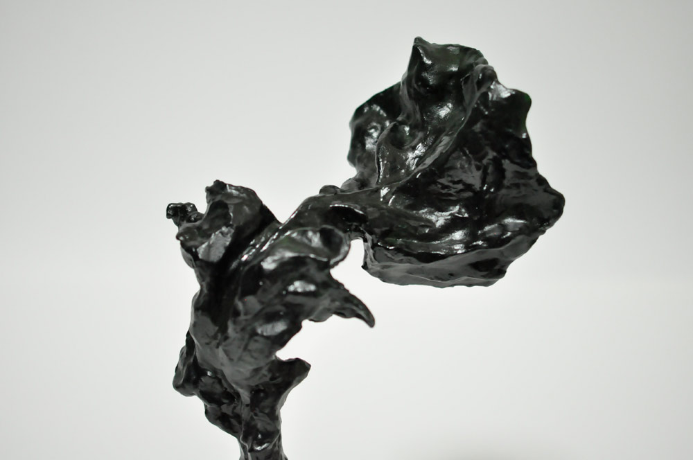 Man, 2012, Oil and Acrylic on Clay, 12.8 x 5.5 x 5.5 in.  /  32.5 x 14 x 14 cm [#SS12SC009]