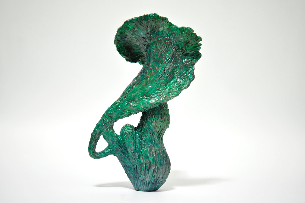 Figure, 2012, Oil and Acrylic on Clay, 13.2 x 8.65 x 5.5 in.  /  33.5 x 22 x 14 cm [#SS12SC010]