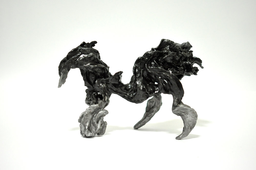 Animal, 2012, Oil and Acrylic on Clay, 7.1 x 11.3 x 5.7 in. / 18 x 28.75 x 14.5 cm [#SS12SC012]