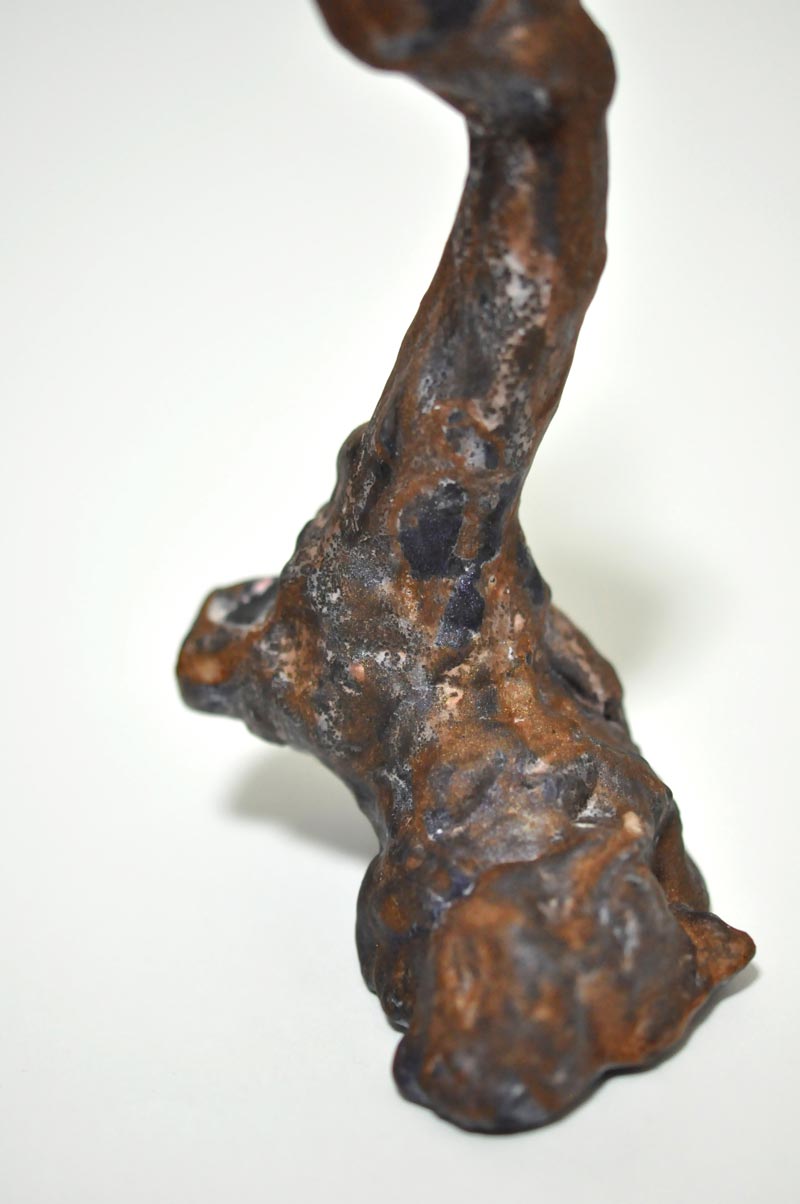 A Standing Person, 2012, Oil, Acrylic, and Varnish on Clay, 9 x 3.5 x 2.75 in. / 22.8 x 8.9 x 7 cm [#SS12SC014]