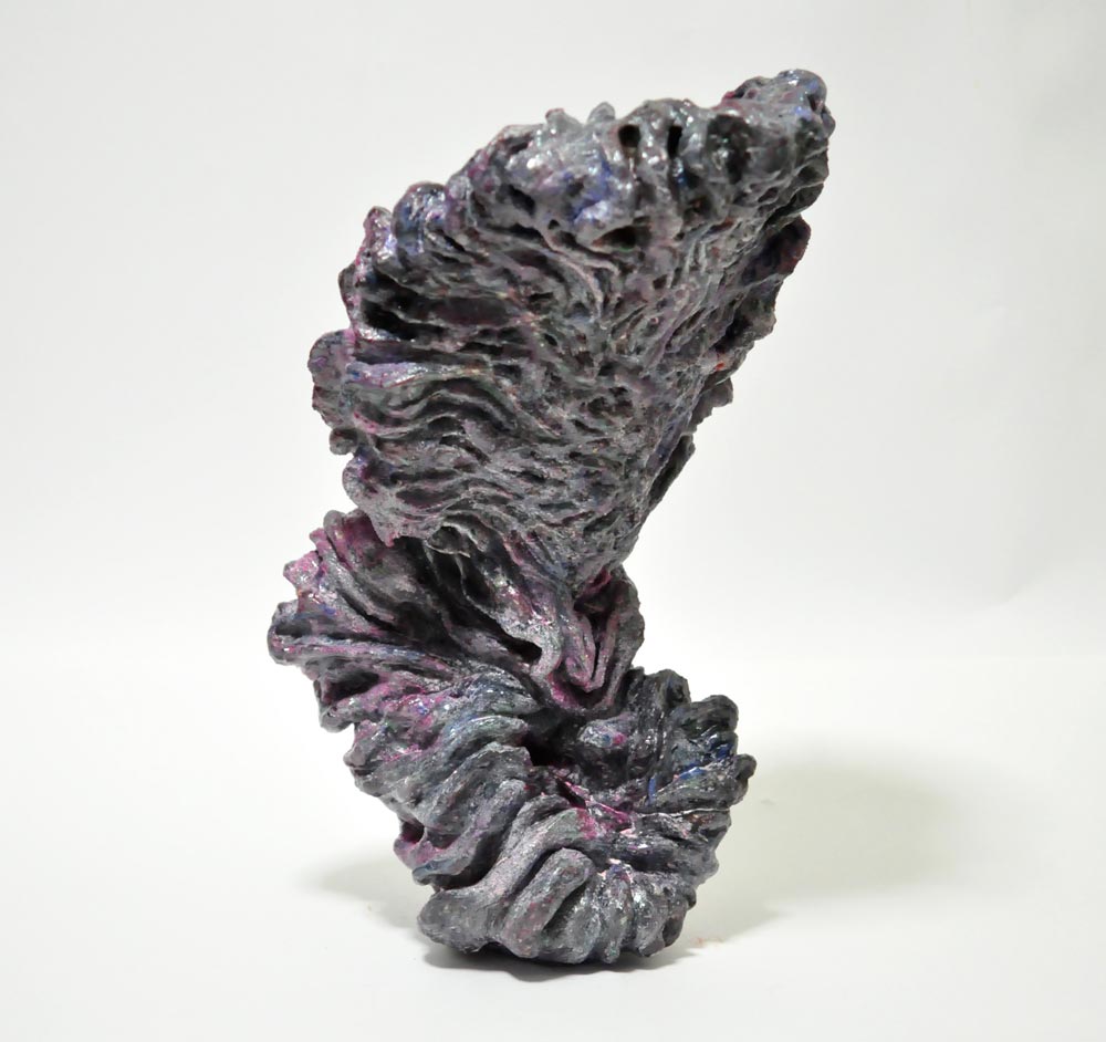 Figure, 2012, Oil, Acrylic, Nail Polish, Polyester Powder, and Varnish on Clay 18.75 x 11 x 14 in. / 47.6 x 28 x 35.5 cm [#SS12SC015]