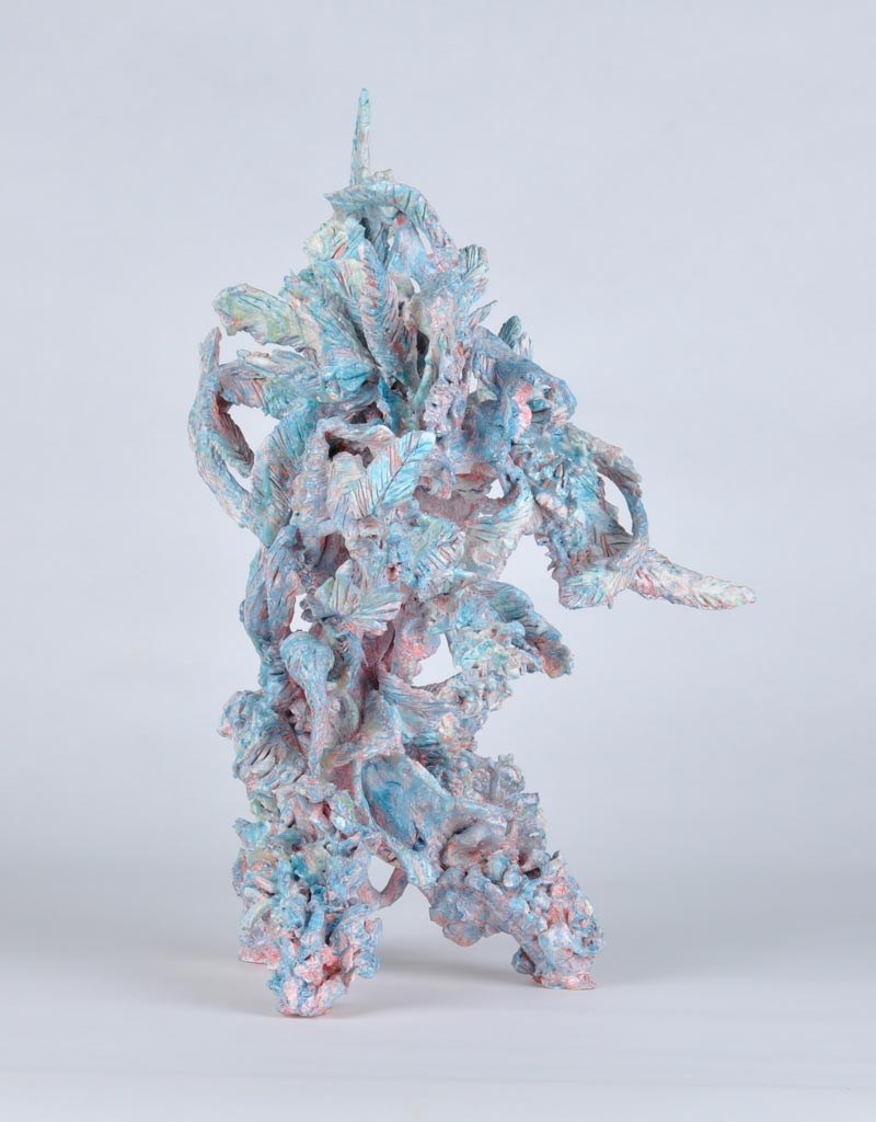 Dancer, 2013, Epoxy Adhesives and Oil on Clay, 21.65 x 13.8 x 13 in.  /  55 x 35 x 33 cm [#SS13SC007]
