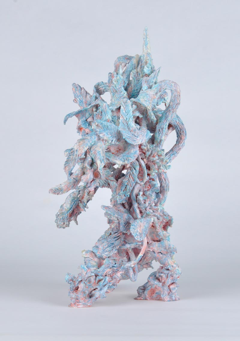 Dancer, 2013, Epoxy Adhesives and Oil on Clay, 21.65 x 13.8 x 13 in.  /  55 x 35 x 33 cm [#SS13SC007]