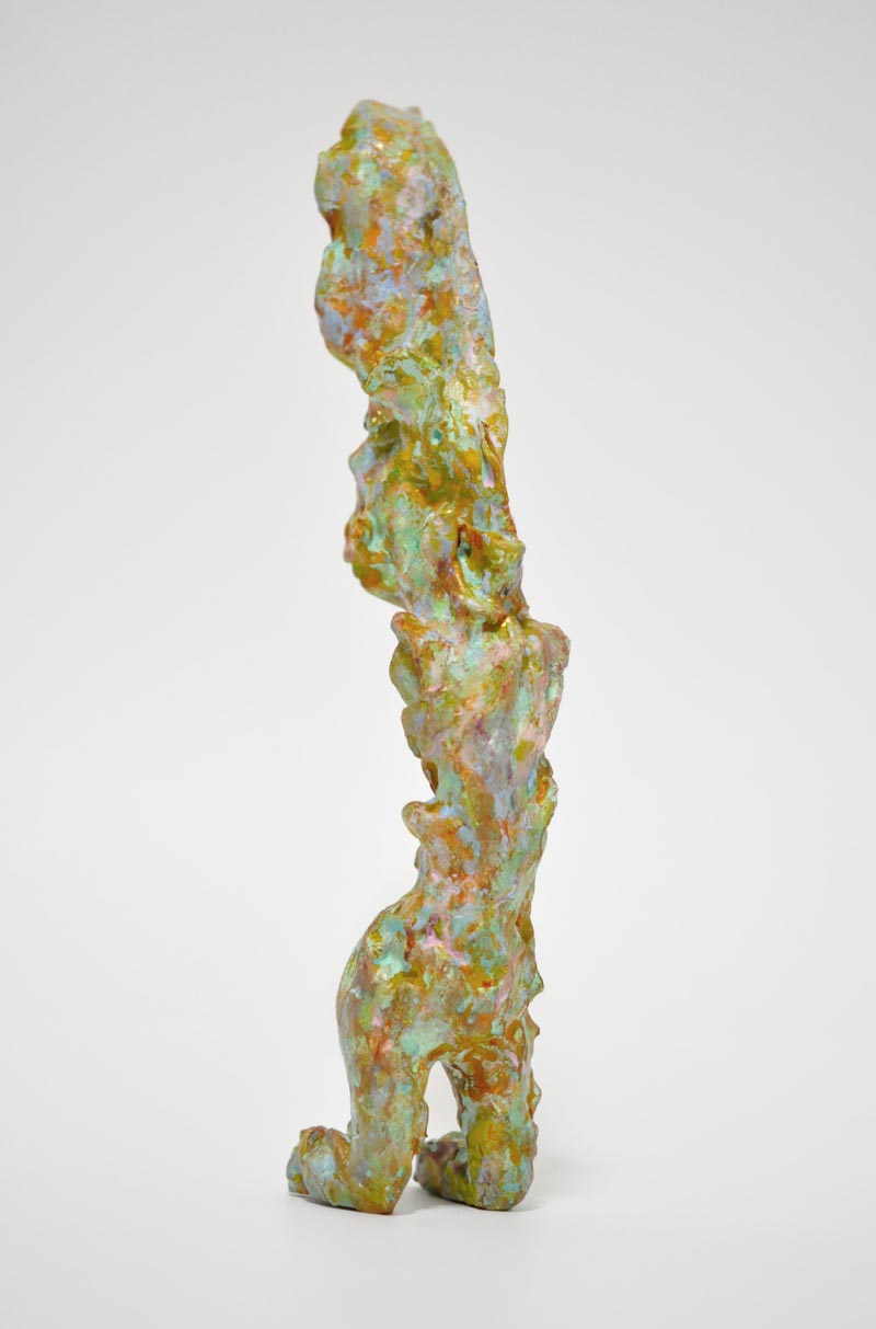 Untitled, 2013, Nail Polish and Oil on Clay, 10.62 x 2.36 x 4.33 in. / 27 x 6 x 11 cm [#SS13SC015]