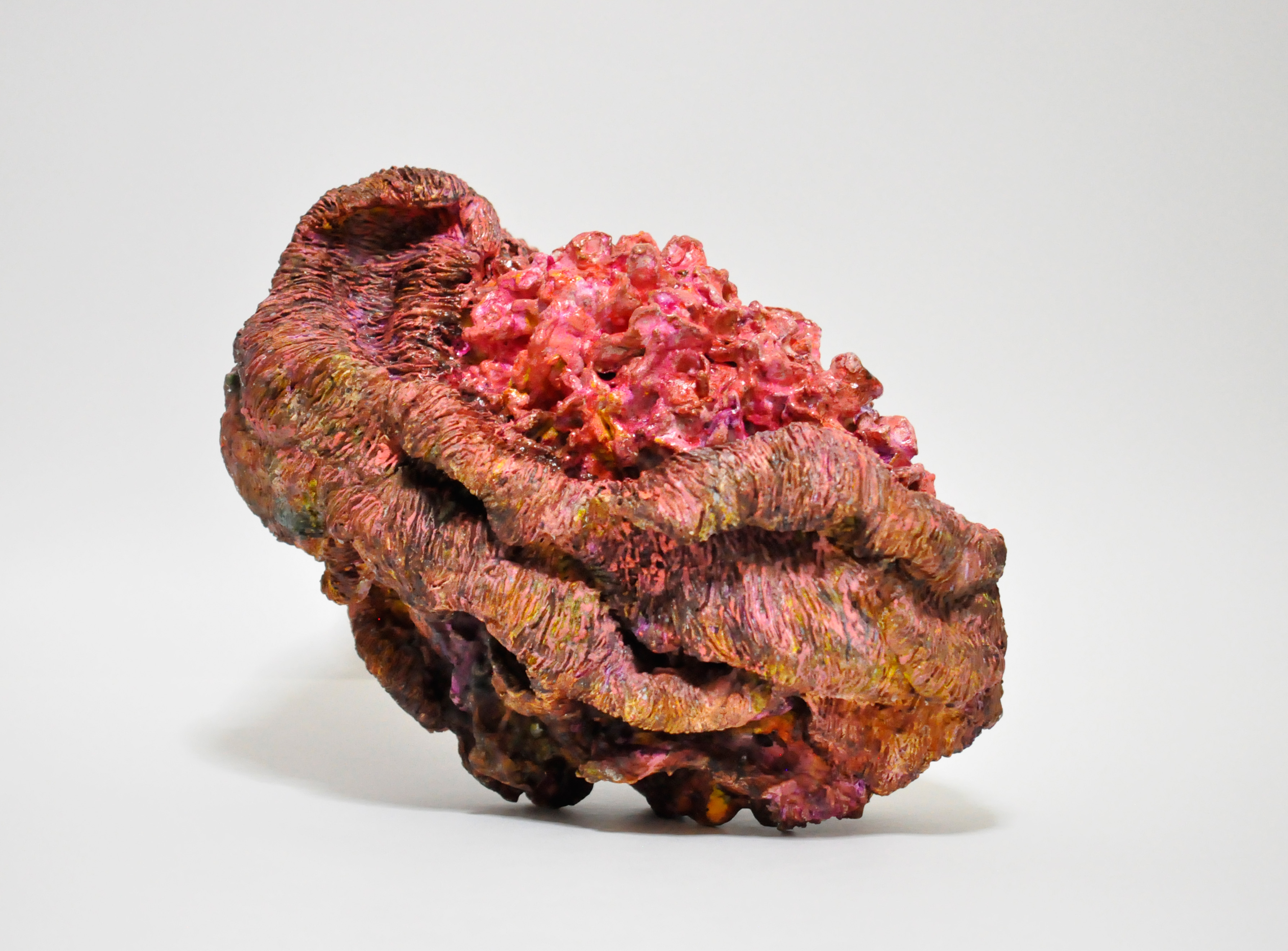 Flower, 2013, Oil and Varnish on Clay, 11.81 x 13.58 x 9.84 in. / 30 x 34.5 x 25 cm [#SS13SC018]
