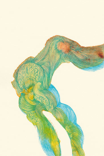 Dancer, 2014, Watercolor and Pen on Paper, 5.8 x 3.9 in.  /  148 x 100 mm [#SS14DW039]
