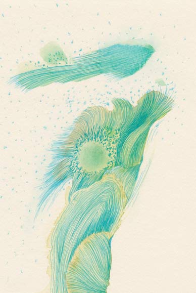 Early Summer, 2016, Watercolor and Pen on Acid-free Paper, 5.8 x 3.9 in. / 148 x 100 mm [#SS16DW009]